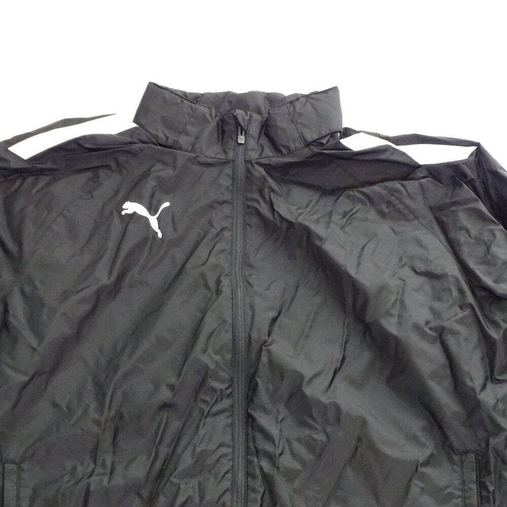 Puma Mens Black Full Zip Windbreaker Jacket Size XL Nylon Classic Casual - Picture 2 of 16